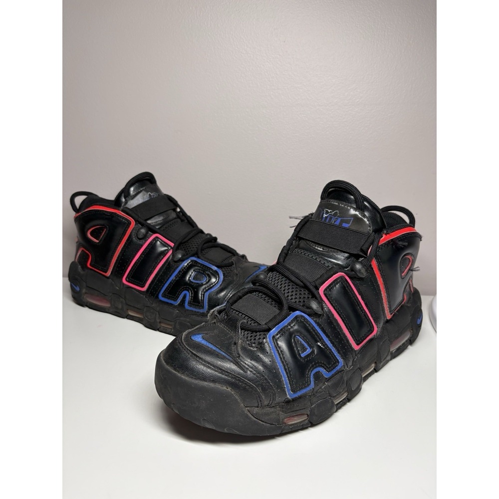 Nike Air More Uptempo 96 Black Retro High Top Basketball Sneakers Men's Size 9.5